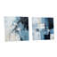 «Blue and Beige Scandinavian Modernity Art», ensemble de 2 peintures murales abstraites en acrylique sur verre-1982426105