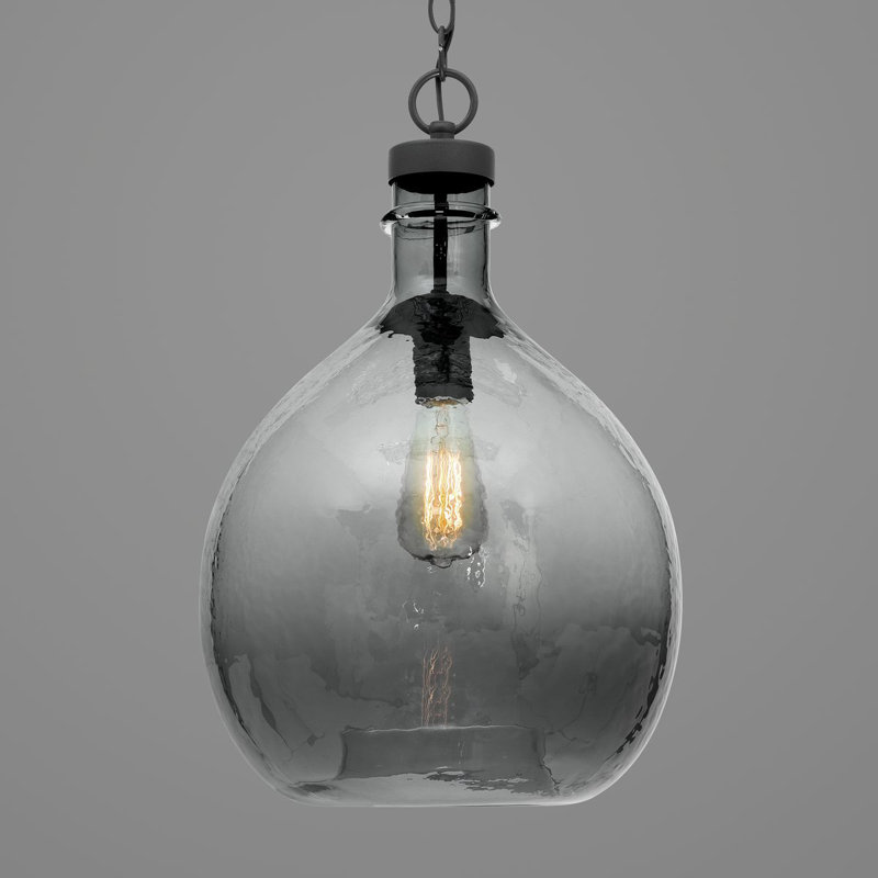 Luminaire suspendu en forme de globe à 1 lumière Rochester, Graphite