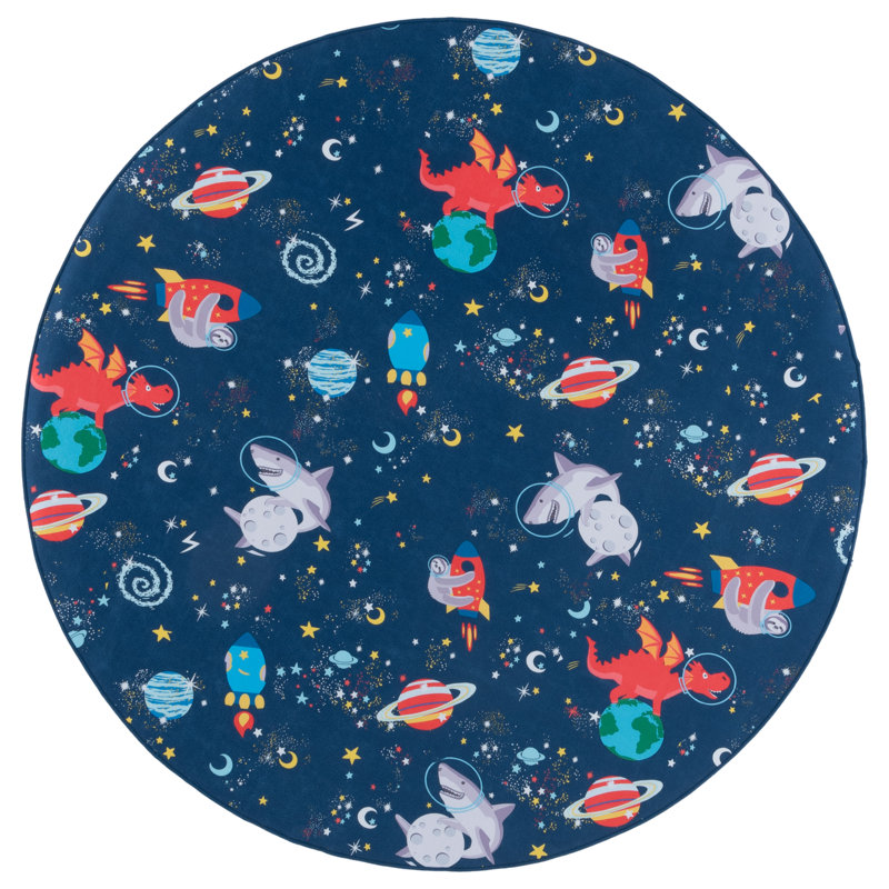 Tapis lavable à la machine Tacoma Kids 100 Performance, Rond 5 pi