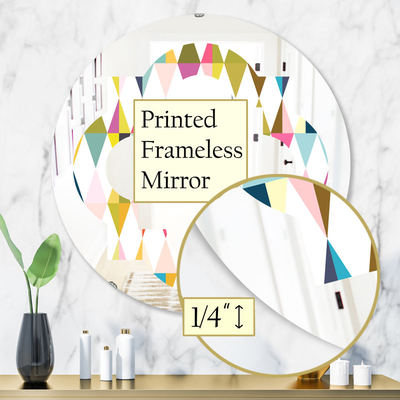 Miroir mural sans cadre Quatrefoil Diamond VII, 31,5 po x 31,5 po