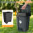 Dog Poop Trash Can Outside - 30L/8Gal Large Outdoor Trash Can with Lid, 3 Rolls Waste Bags, and Inner Bucket, Outdoor Garbage Can with Foot Pedal
