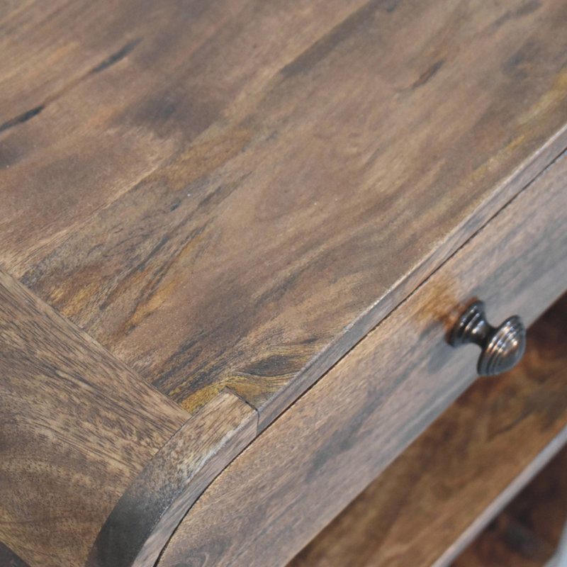 Open Shelf Bedside With Drawer