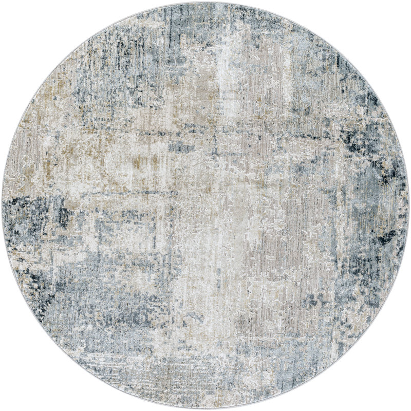 Abstract Indoor Rug, Round 8'