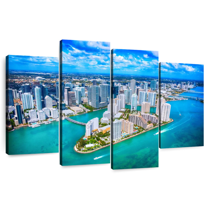 Vue aérienne de Sirci Miami, H 27 po x l 43 po