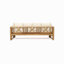 Canapé d'extérieur extensible 3 places en bois d'acacia, canapé rembourré, méridienne, méridienne spacieuse et méridienne de patio