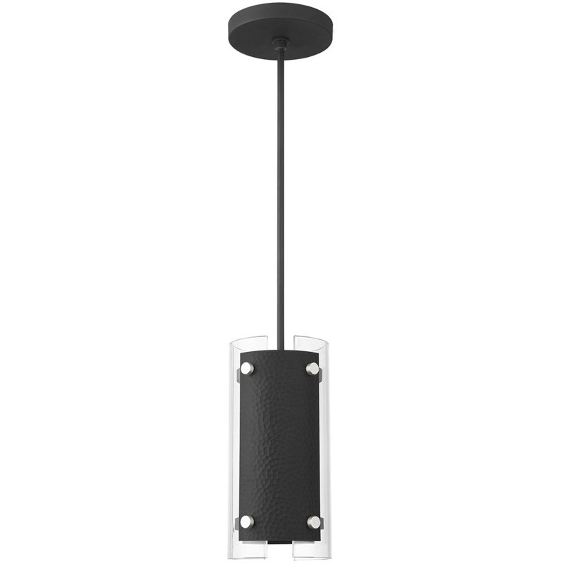 Barcelona Black and Brushed Nickel Mini Pendant Light