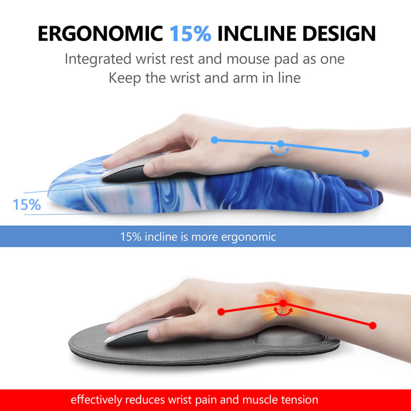 2-In-1 Keyboard Wrist Rest And Ergonomic Mouse Pad, Non-Slip And Easy Typing Computer Keyboard