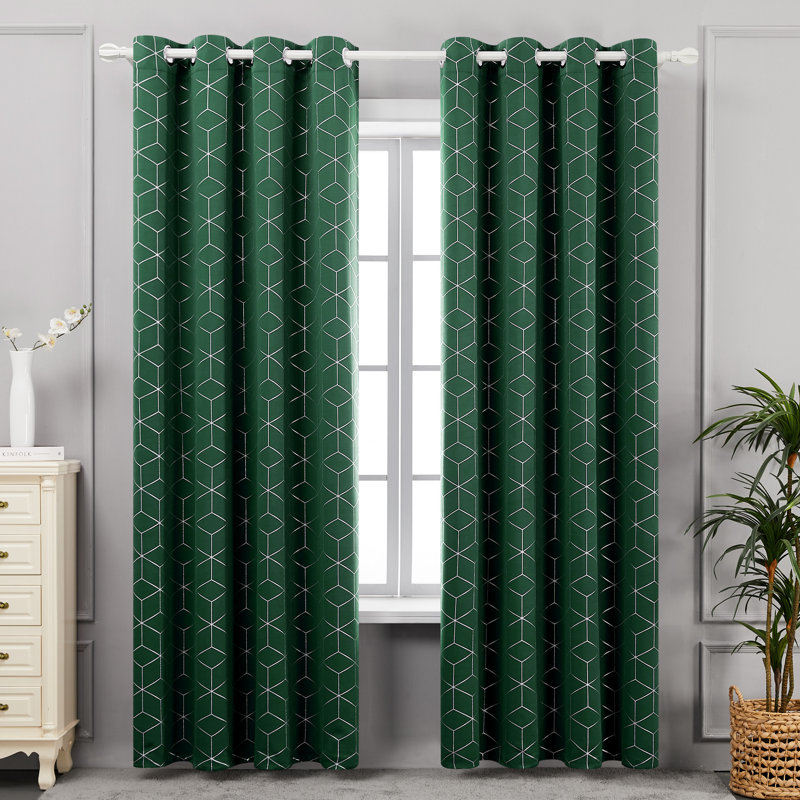 Bost Room Darkening Thermal Curtains, Width 132 x Drop 183 cm, Dark Forest