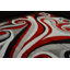 Tapis rouge à motifs abstraits Wargo