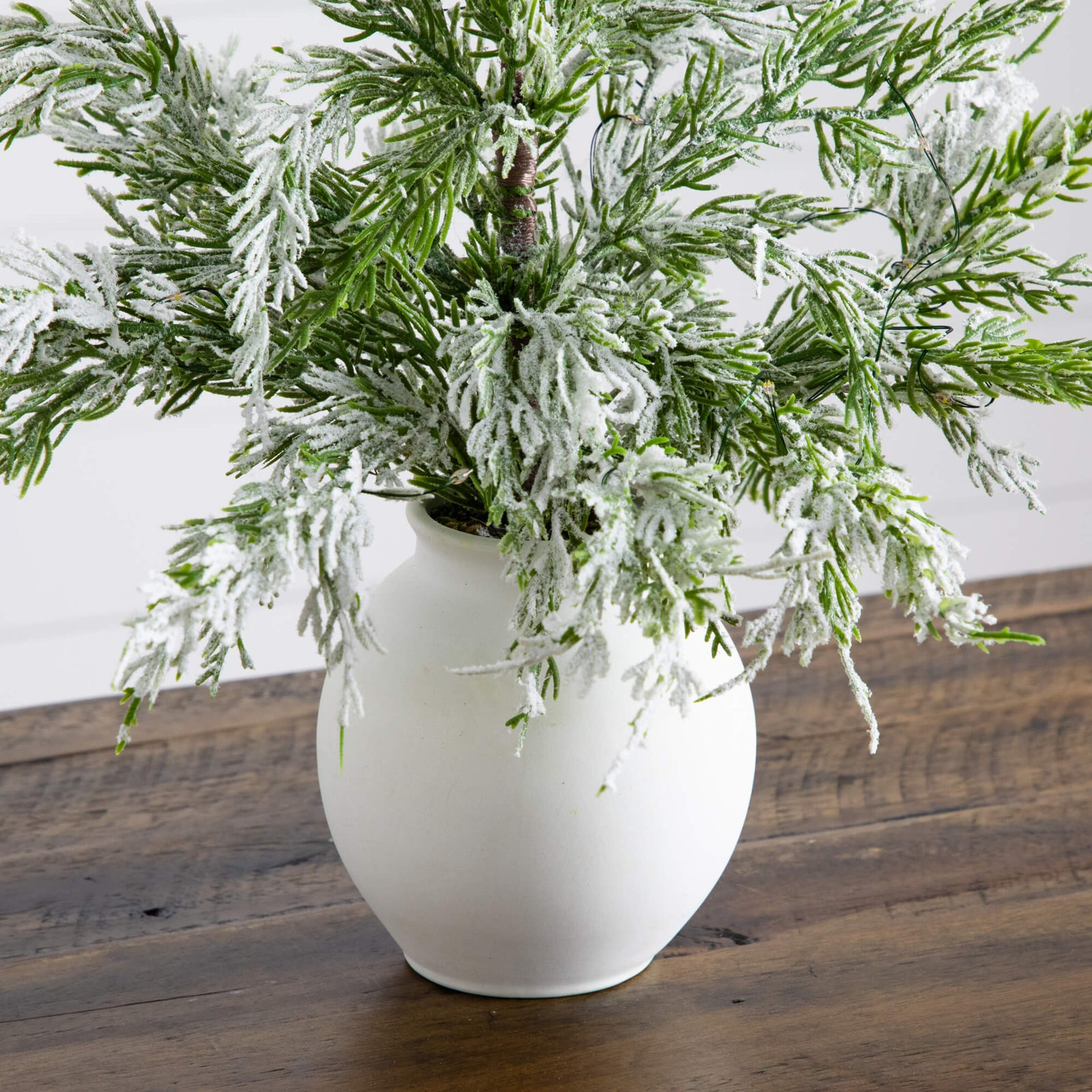 White 1.5' Pre-Lit Cypress Christmas Tree