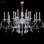 Sculptured Crystal Leaf 18 - Light Chandelier