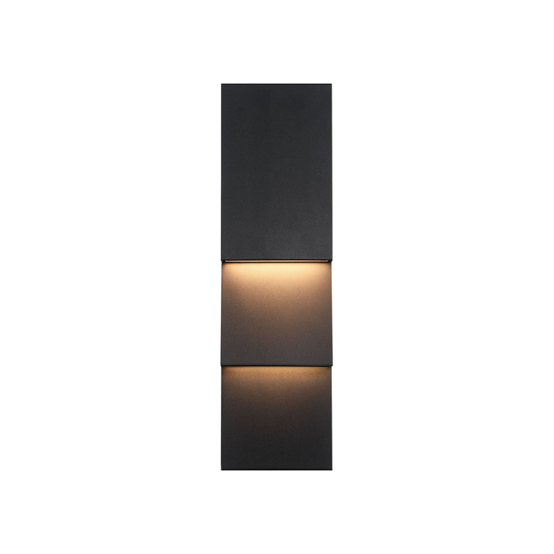 Nanton, extérieur, 2 lumières, 19 po, sable, Noir, noir, noir, noir