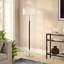 Lampe sur pied 62 tons deux tons abat-jour tambour en nickel noir poli mat Olie-1416224416