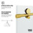 Elan E-Class 56-60" W x 76" H Sliding Frameless Shower Door with 3/8" Fluted Glass-79654630-79654633