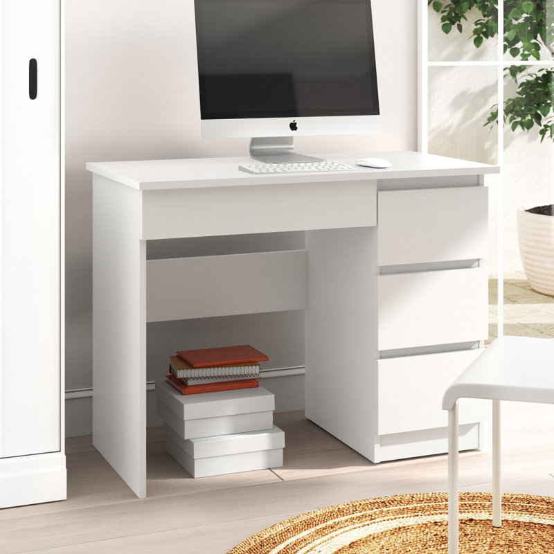 Jelks Computer Desk, Right, White
