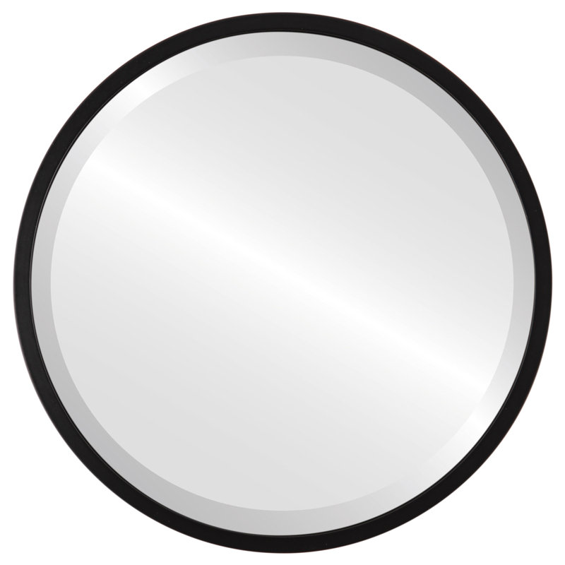 Miroir d'appoint Campblin, H 19,12 po x l 19,12 po, Noir mat