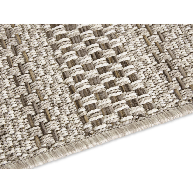 Arras Flatweave Natural Brown Indoor/Outdoor Rug, Rectangle 80 x 150cm