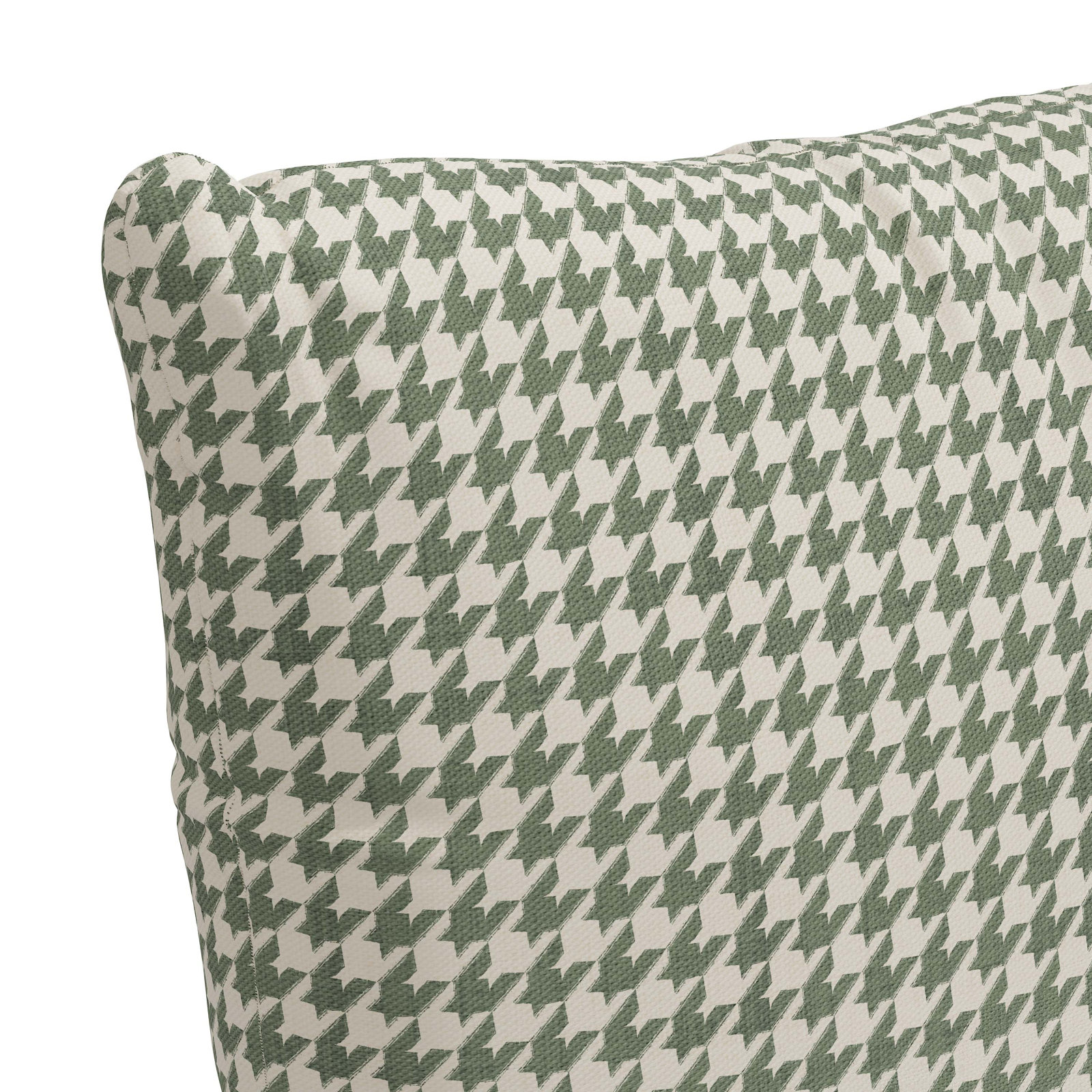 Arkins Geometric Cotton Throw Pillow, Cover, 20, Green/White