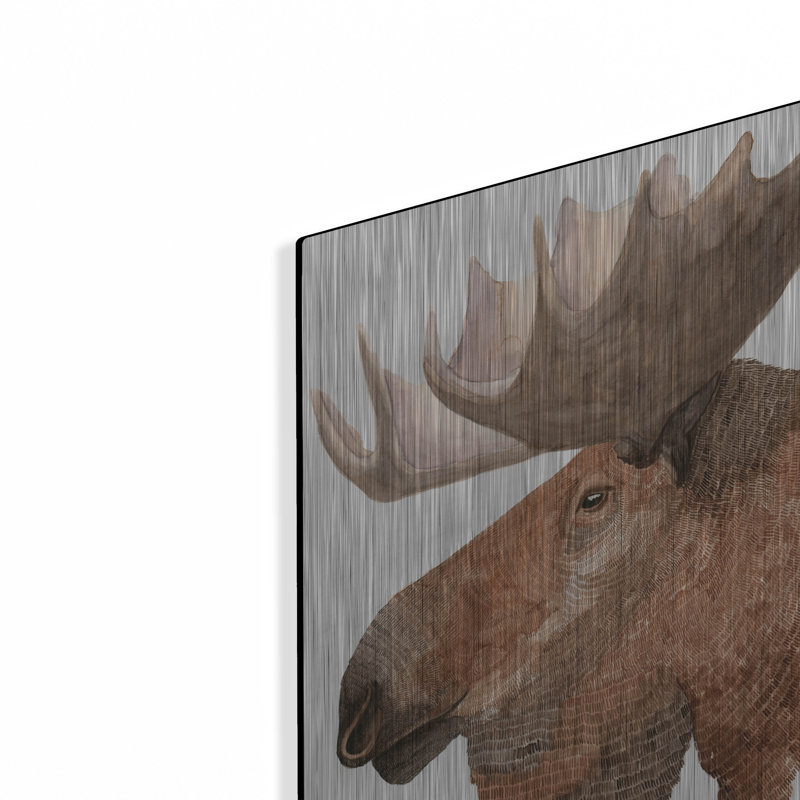 Luxe en métal «Moose» par Jeannine Saylor, métal «Moose» par Jeannine Saylor, H 16 po x l 12 po