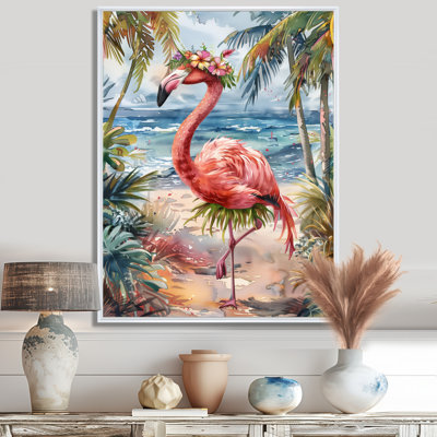 Dancing Flamingo Beach In Aruba - Flamingo Animal Wall Decor