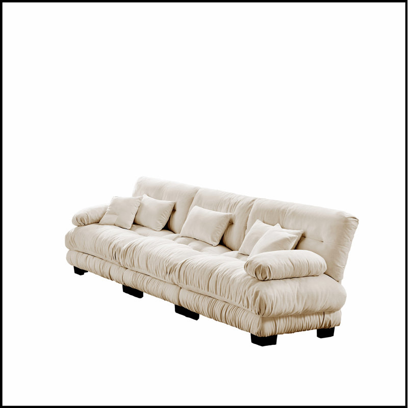 Canapé modulaire confortable avec revêtement en chenille douce pour divers espaces, parfait pour la détente et le style