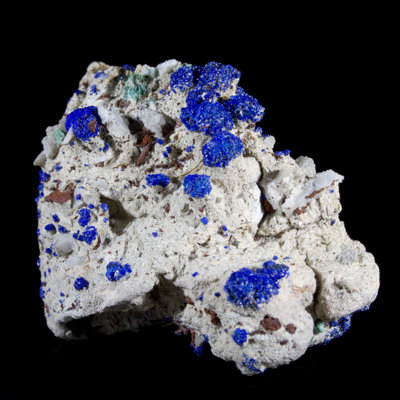 Azurite and Cerussite with Malachite - Bou Beker Mine, Morocco
