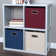 John Louis Cube Systems 27.75" H x 25.5" W Solid Wood Cube Bookcase with Bins