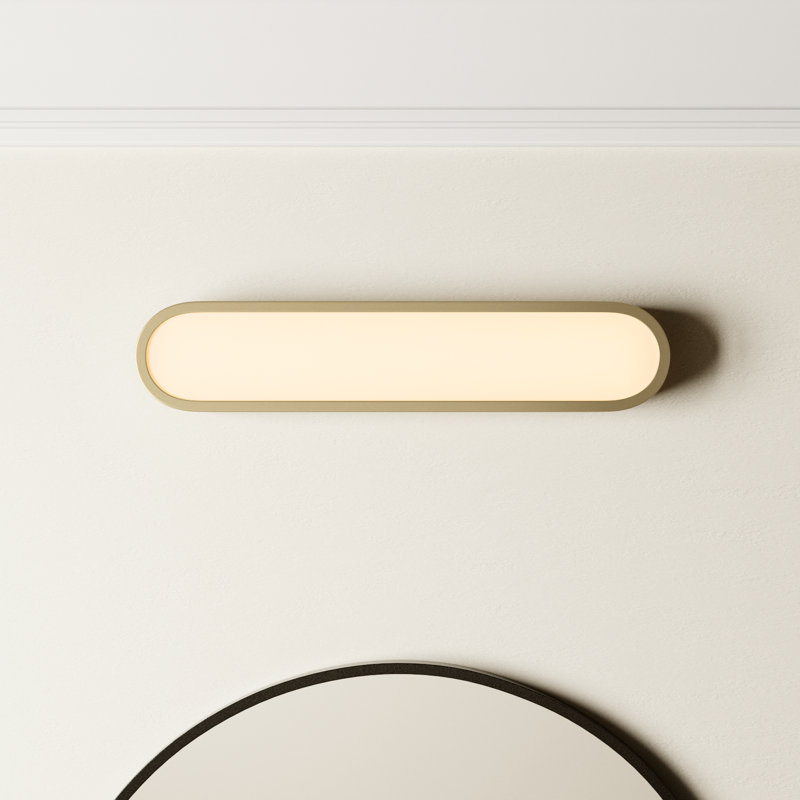 Celise Lamaria Dimmable LED Bath Bar, Gold/White, 24"