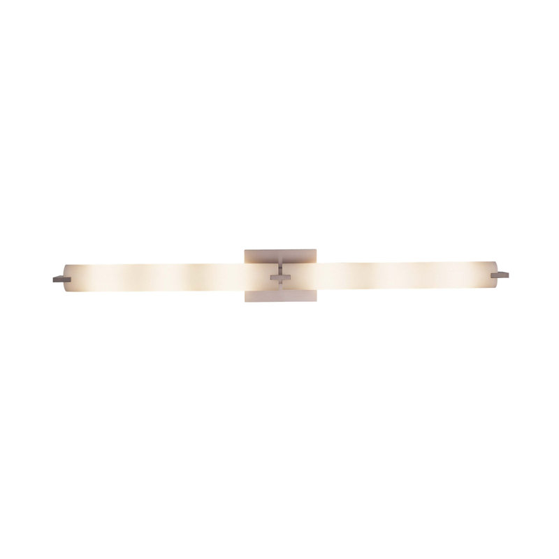 Barre d'éclairage de salle de bain 6 lumières Armiah, DEL, Nickel brossé