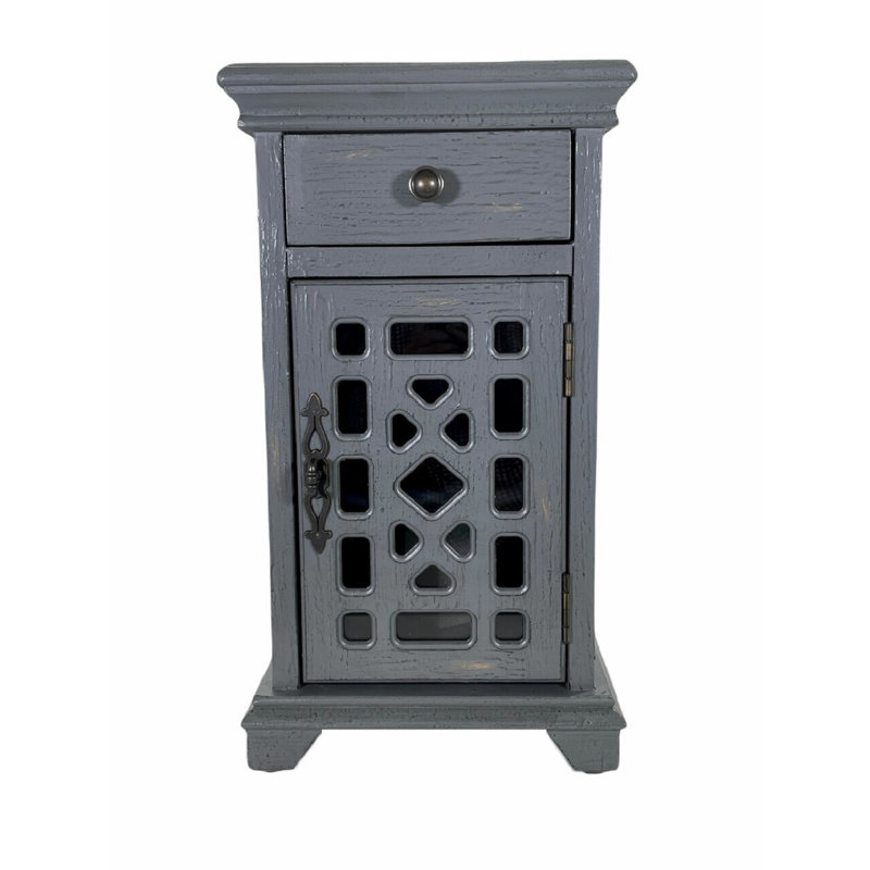 Table de rangement Arshawn gris vieilli, gris