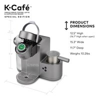 Keurig K-Café Single Serve K-Cup Pod Coffee, Latte and Cappuccino