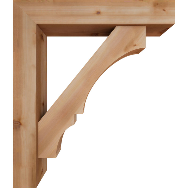 Support de bloc Balboa avec entretoise décalée, 44 x 38, Cèdre rouge occidental de l 7 1/2 po (lisse)