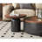 Italian minimalist round coffee table set