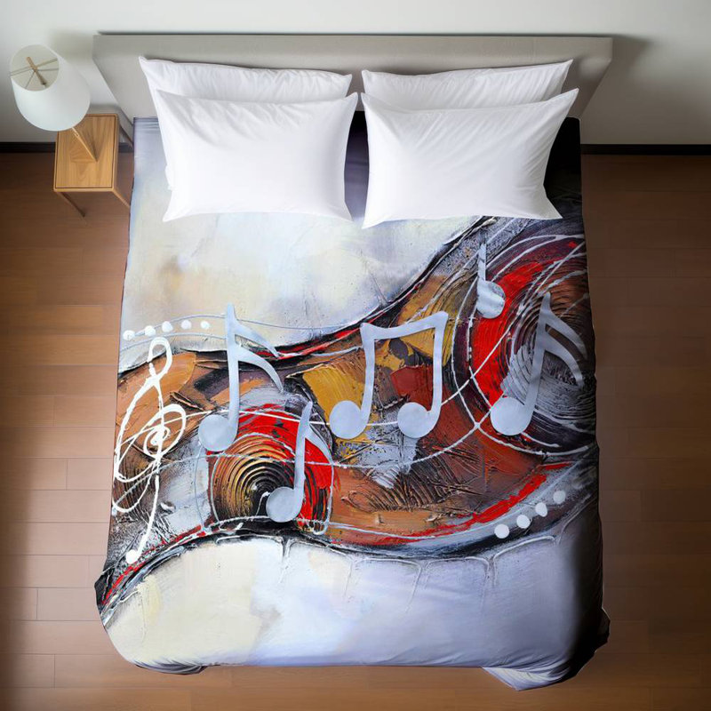 Housse de couette abstraite abstraite musicale Serenade