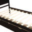 Lit plateforme avec lit gigogne simple, cadre simple, espresso-626972053-626972054