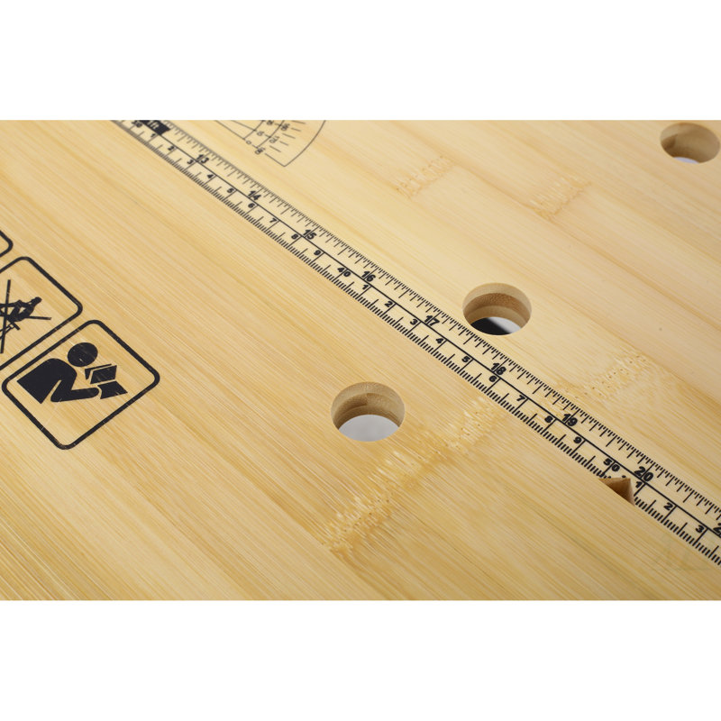 Établi multifonctionnel, établi pliable et portable, peut supporter jusqu'à 550 livres, avec mâchoires réglables, serrage vertical et quatre broches rotatives réglables, convient au bricolage et au travail du bois