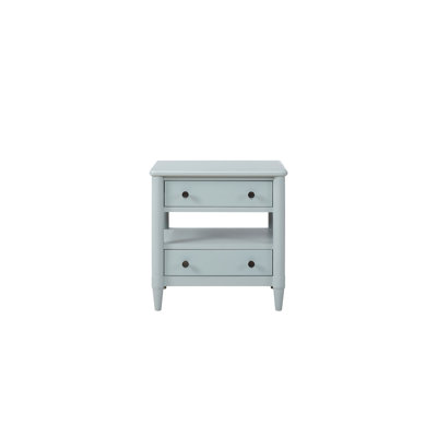Nightstand, Wooden End Table With 2 Drawers