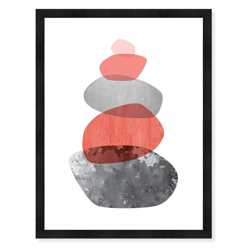 «Balancing Stones», reproduction sur toile, H 32 po x l 24 po x P 1,5 po, Toile encadrée noire