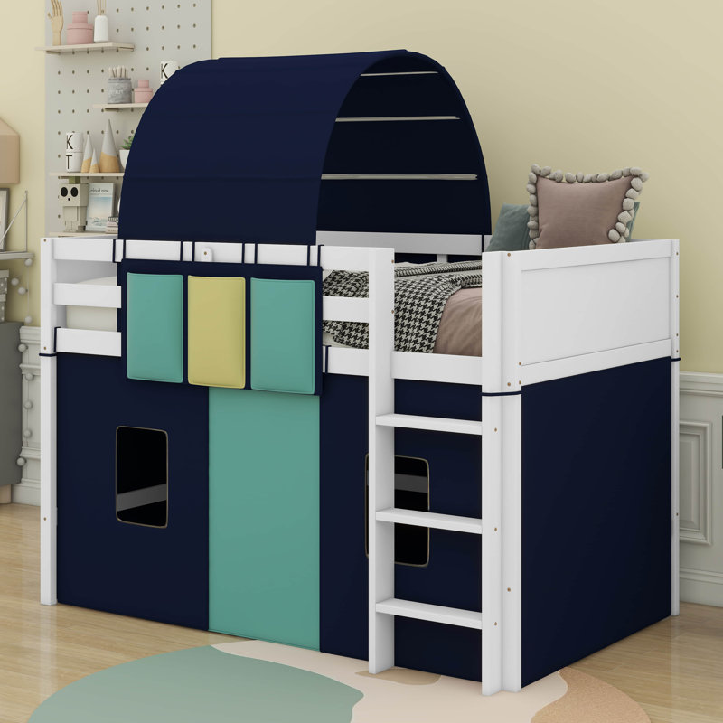 Lit mezzanine simple Babiarz Kids, Bleu