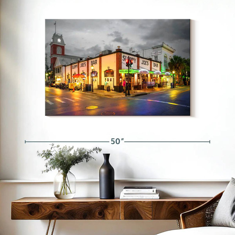 Rorry Nighttime In Key West Noir, 26" H x 39" W