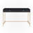 Eileen Writing Desk with Black High Gloss and Gold Finish