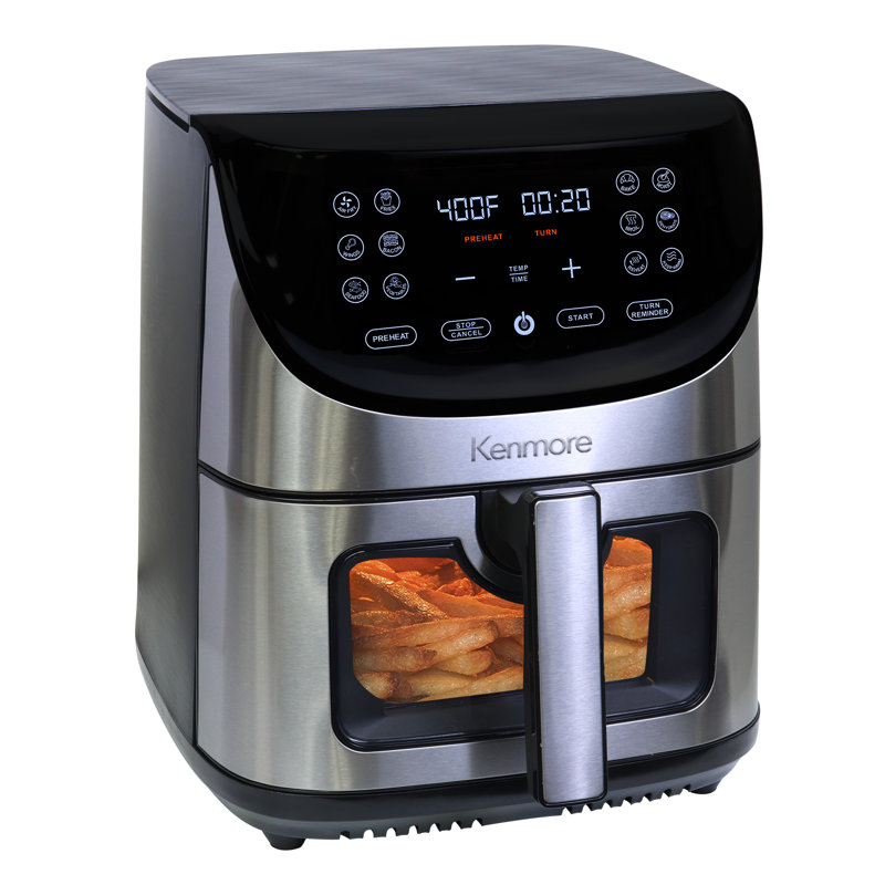 Hamilton Beach 5.3 Quart Digital Air Fryer Oven With 8 Presets, Easy To Clean Nonstick Basket, Black (35075