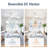 46" Modern White Flush-Mount Ceiling Fan with Light & Remote/App Control for Bedroom & Living Room-980031877-980031879
