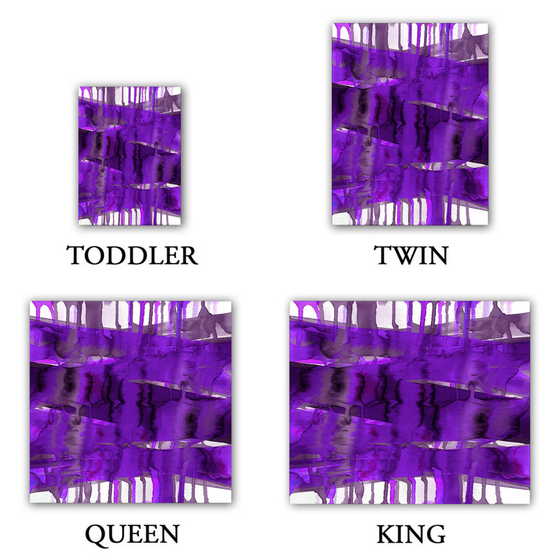 Ensemble de housse de couette lumineuse à l’équilibre act, 1 housse de couette grand + 2 taies standards, Mauve
