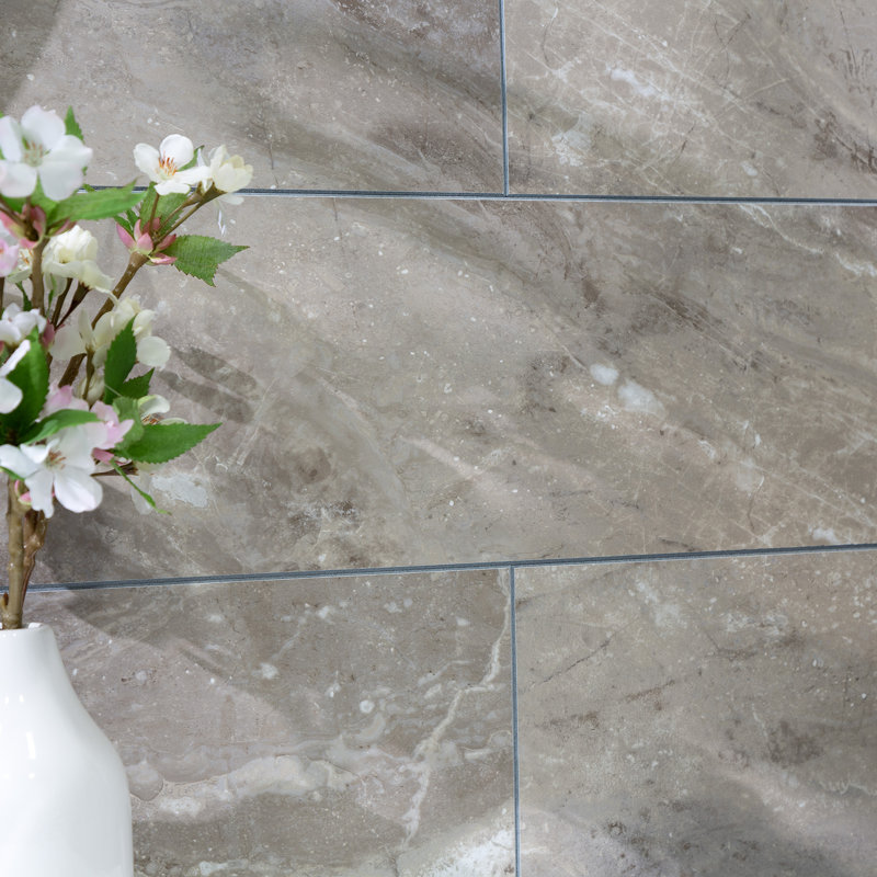 Palisade 22.8 in. x 7.31 in. Interlocking Vinyl Waterproof Wall/Backsplash Tiles, Venetian Marble