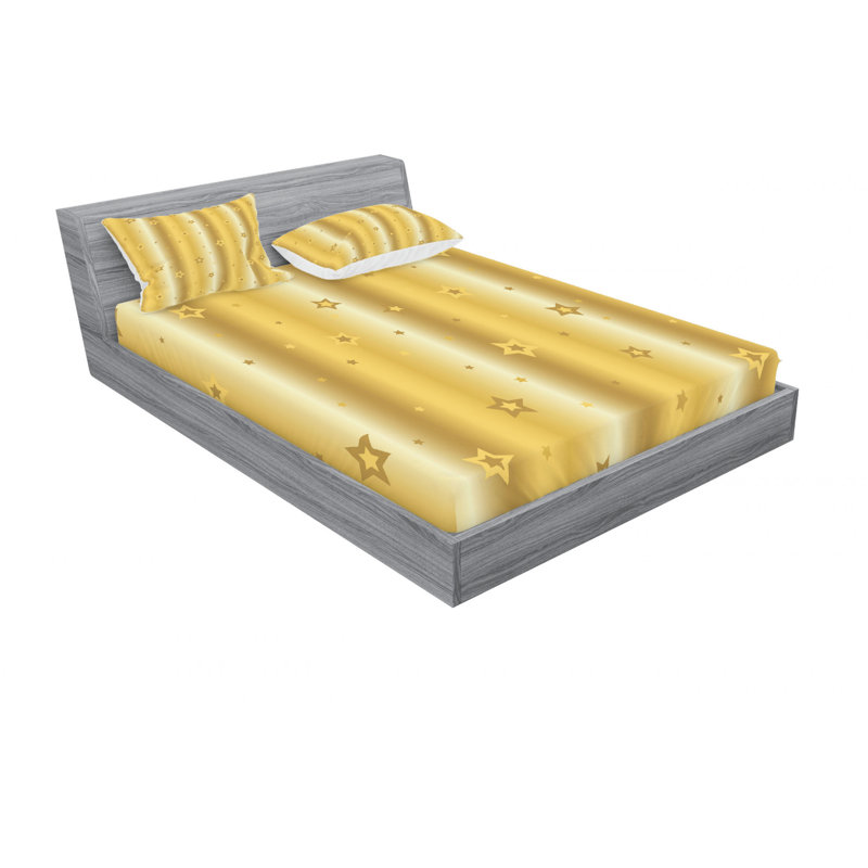 Microfiber Sheet Set, Queen Sheet Set with Fitted Sheet, Striped 1