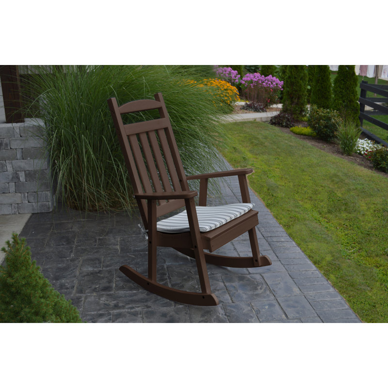 Chaise berçante de porche classique Aaliayh, Brun Tudor