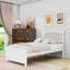 Lit plateforme simple en bois avec tête de lit-1332971061