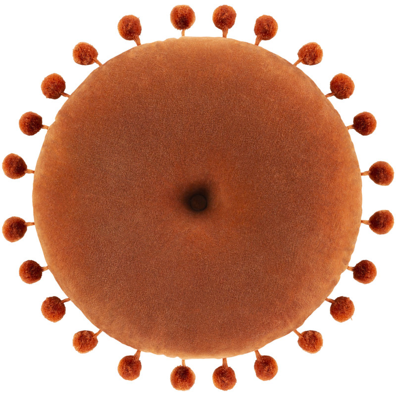  Round Pillow Cover, Burnt Orange