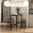 Homcom bar table set for 4, industrial high top table with bar stools, 5-piece small kitchen table and chairs for pub, dining room, rustic brown - stylish and space-saving